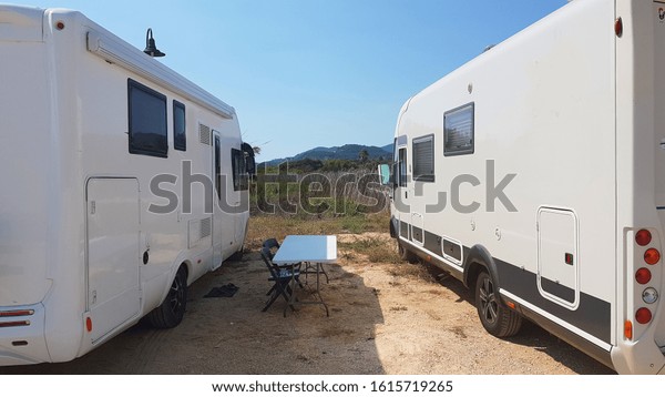 caravans\
cars table chairs holidays in the nature\
outdoor