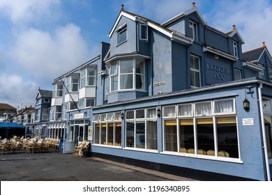 Carbis Bay, St Ives, Penzance, Cornwall - England - 31st August 2018 - The Lugger Inn Hotel, B&B, Guesthouse On The Penzance Promenade, High Street