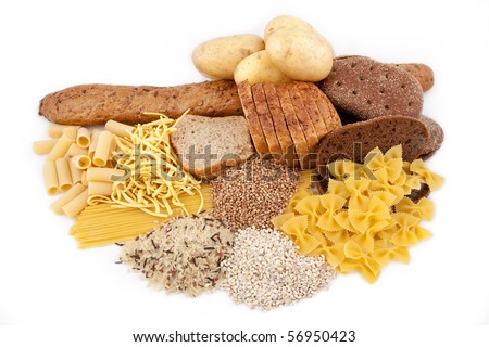 carbohydrate food isolated with potato