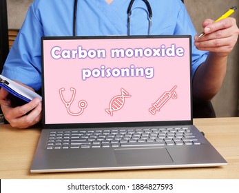  Carbon Monoxide Poisoning Inscription On The Sheet.
