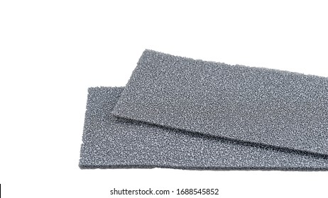 Carbon odor filter Activated carbon polyester fiber For air conditioners, air purifiers On a white background
