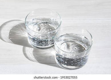 Carbonated Water Poured Into A Glass