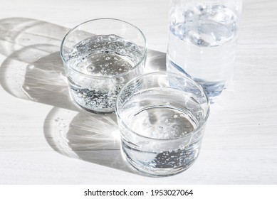 Carbonated Water Poured Into A Glass