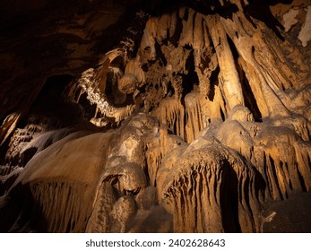 The Carbonnieres Cave, located near the towns of Lacave, Rocamadour, and Padirac in France