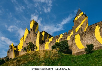 Carcassonne, France - June 14th, 2018: Carcassonne, a hilltop town in southern France is an UNESCO World Heritage Site famous for its medieval citadel