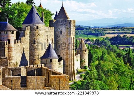 Carcassonne - impressive fortress . France