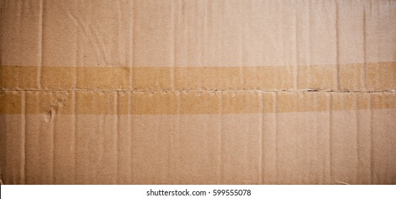 Card Board Box Sealed With Brown Packing Tape