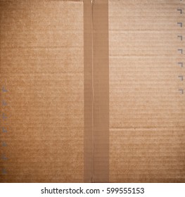 Card Board Box Sealed With Brown Packing Tape