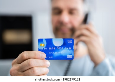 Card Credit Phone Fraud And Older Man Scam