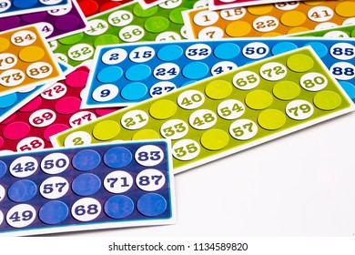 Lottery Colored Number Balls Tickets Background Stock Vector (Royalty ...