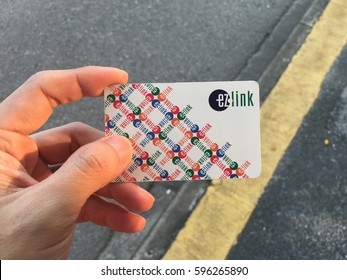 A Card To Pay For Public Transport In Singapore, 8th March 2017