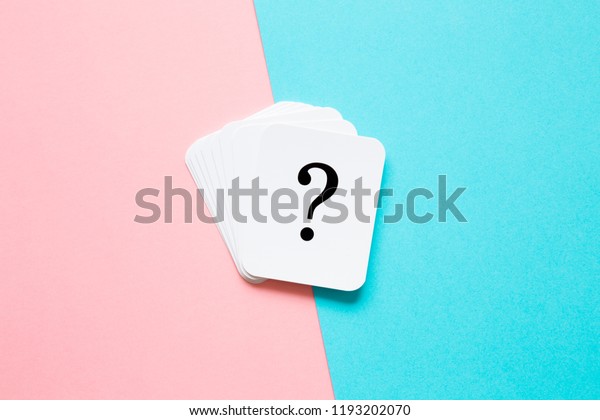 Card Question Mark On Pastel Pink Stock Photo 1193202070 | Shutterstock