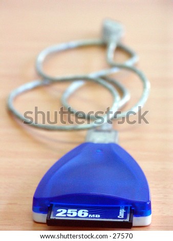 A card reader with compact flast 256 MB embeded. Card reader is new tools to transfer data from anykind of memory storage.