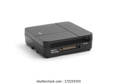 card reader on white background