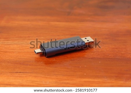 Card reader, USB, Type C, for Micro USB or SD card. Camera sd card