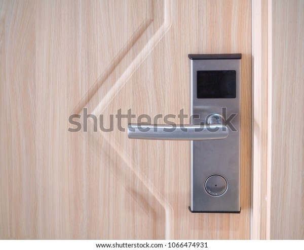 Card Scanner Door Knob Hold Door Stock Photo Edit Now