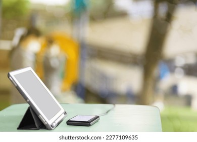 Card scanning with tablet technology - Shutterstock ID 2277109635
