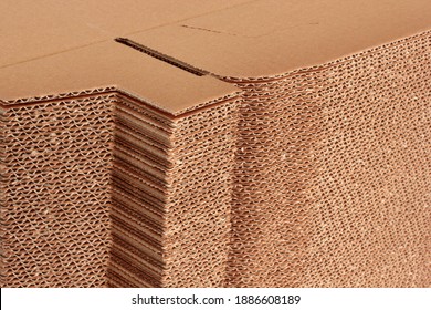Cardboard box close-up. Abstract texture background.