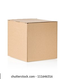 Cardboard Box Isolated On White Background