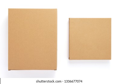 Cardboard Box Isolated On White Background Texture