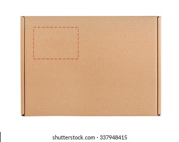 Cardboard Box Isolated On A White Background