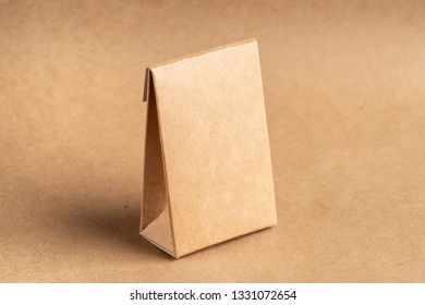 Cardboard Box On Crafting Background, Moke Up