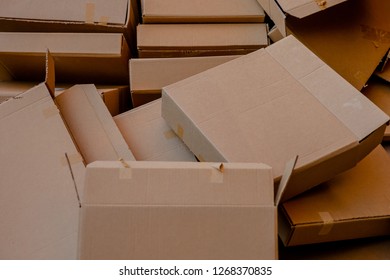 Cardboard boxes Brown to be recycled - Shutterstock ID 1268370835