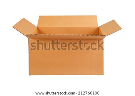 Cardboard boxes on white background