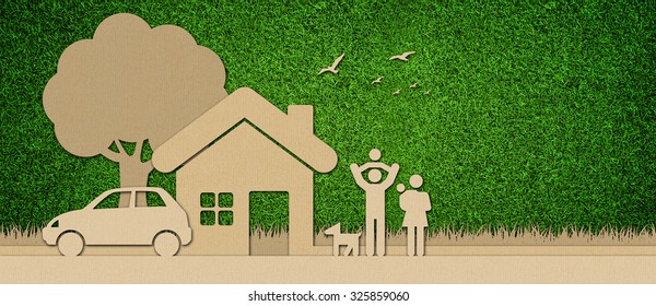 Cardboard cut out on grass. - Powered by Shutterstock