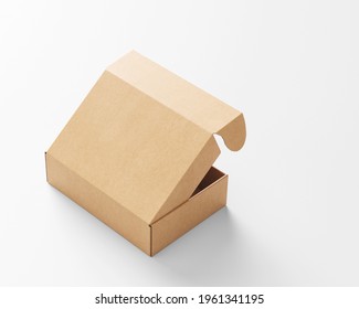 Cardboard Mailbox On White Background