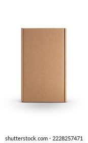 cardboard rectangular packaging box isolated on white background