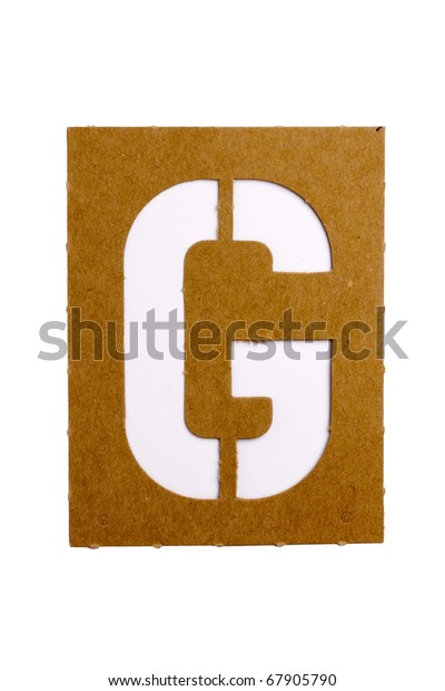 Cardboard Stencil Letter G Replication Letters Stock Photo Edit Now 67905790