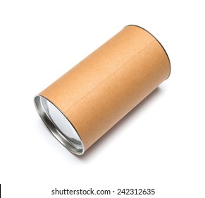 Cardboard Tube Isolated On White Background