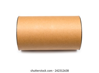 Cardboard Tube Isolated On White Background