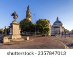 Cardiff City Hall, a Grade I listed building in Cathays Park, Cardiff, Wales