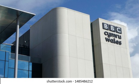 Cardiff, UK: August, 2019: BBC Cymru Wales is a division of the BBC and the national broadcaster for Wales. based in Cardiff it produces a range of programmes for television, radio and online servces.