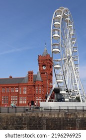 Cardiff, United Kingdom - 11.08.2022: The Pierhead Of Cardiff, A Grade One Listed Building, Originally Built As Offices For The Bute Docks Company