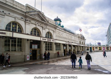 CARDIFF, WALES - 7 August 2021: Cardiff Central Railway Station