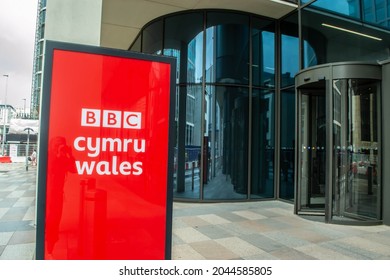 CARDIFF, WALES - 7 August 2021: BBC Cymru Wales New Broadcasting House