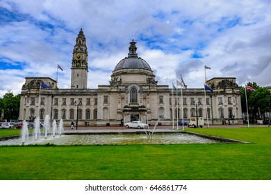 Cardiff, Wales - May 20, 2017: Cardiff Civic Centre