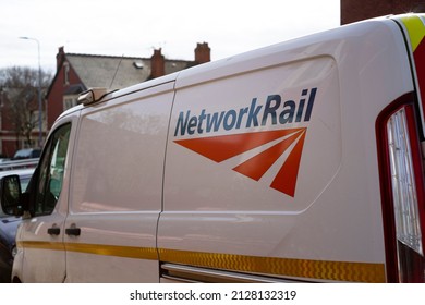 Cardiff, Wales, UK - 02.23.2022: A Network Rail Van Is Parked On The Street.