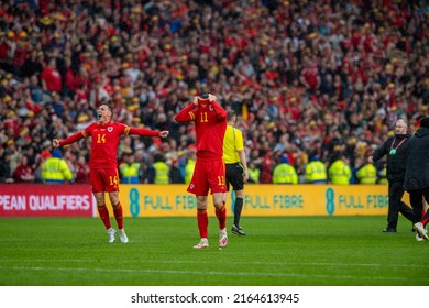 Cardiff, Wales UK, 5622: Gareth Bale During The Wales V Ukraine World Cup Play Off Final