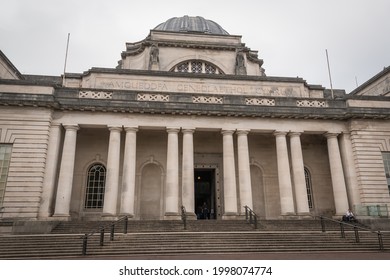 Cardiff, Wales, UK - 6.20.2021: City Hall, A Civic Building In Cathays Park