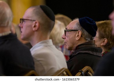 Cardiff, Wales, UK, January 27th 2017. Attendees Of The Holocaust Memorial Day Service At Cardiff City Hall.
