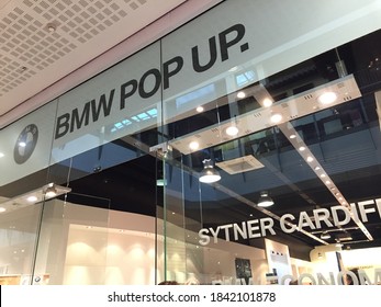 Cardiff, Wales / UK - January 31 2015: BMW Pop Up Store In St David's Shopping Centre