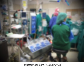 In Cardio Vascular And Thoracic Operating Room, They Are Running Cardiac Surgery By Heart Lung Machine. Viwe From Perfusionist. Blurred Is Made In This Picture.