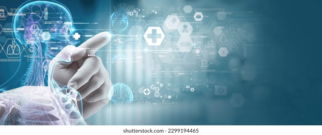 Cardiologist Doctor, Surgeon analyzing patient heart testing result and human anatomy on digital futuristic virtual interface, Digital holographic, AI, Technology, innovation in science and medicine. - Powered by Shutterstock