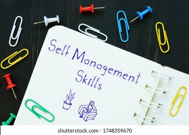 Career Concept Meaning Self Management Skills With Sign On The Sheet.