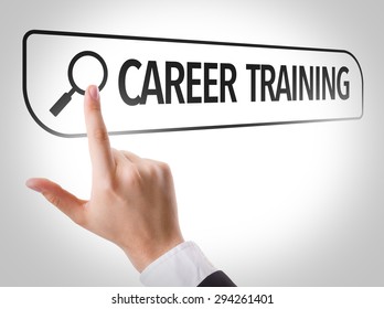 Career Training Written In Search Bar On Virtual Screen