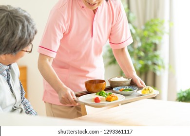 A Caregiver Preparing Meals